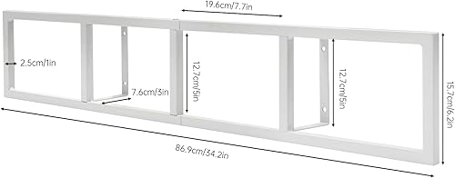 Miniatura 3 de Gdrasuya10 Estante de almacenamiento de medios de metal para montaje en pared, organizador de CDDVD, 34.2 x 6.2 x 3 pulgadas (blanco)
