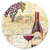 CounterArt Wine Tradition Glass Lazy Susan Serving Plate, 13