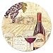 CounterArt Wine Tradition Glass Lazy Susan Serving Plate, 13"