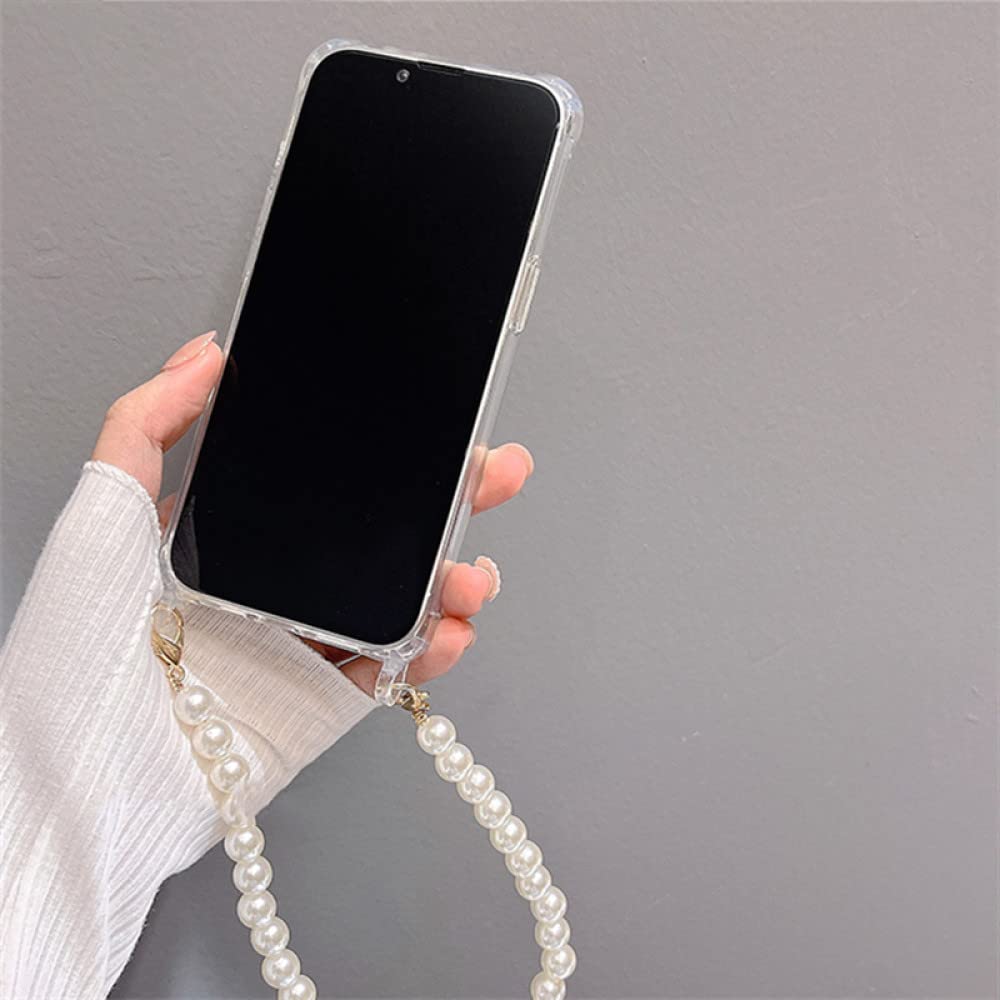 3D Pearl Epoxy Bracelet Clear Phone Case Para iphone 13 12 11 Pro