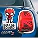 Stixorama - Cute Spider Baby on Board Sticker for Car Window or Bumper - Removable Baby on Board Sign - No Magnets, Suction Cups, or Paint (Spidermain)