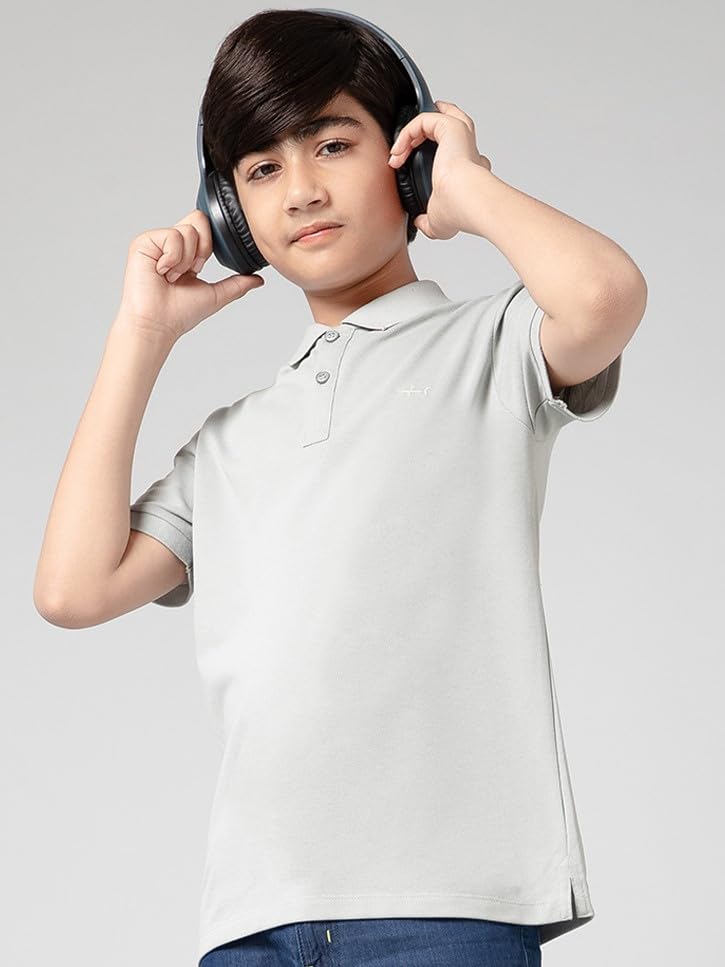 Image of Alan Jones Clothing Boy's Cotton Regular Fit Polo T-Shirt