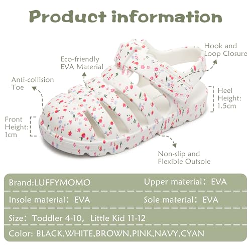 Image of Luffymomo Unisex Kids Closed Toe EVA Sandals | Boys Girls Summer Sport Lightweight Sandal,Outdoor Water Shoes