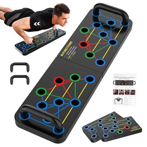 Push Up Board: 20-in-1 Foldable Home Workout Equipment Strength T...