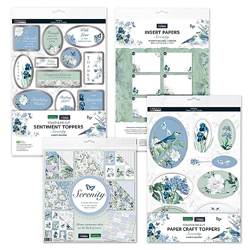 Katy Sue Serenity Papercraft Bundle 24 feuilles pour carterie créative