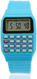 Fad - Orologio da polso con calcolatrice elettronica multiuso per bambini, in silicone