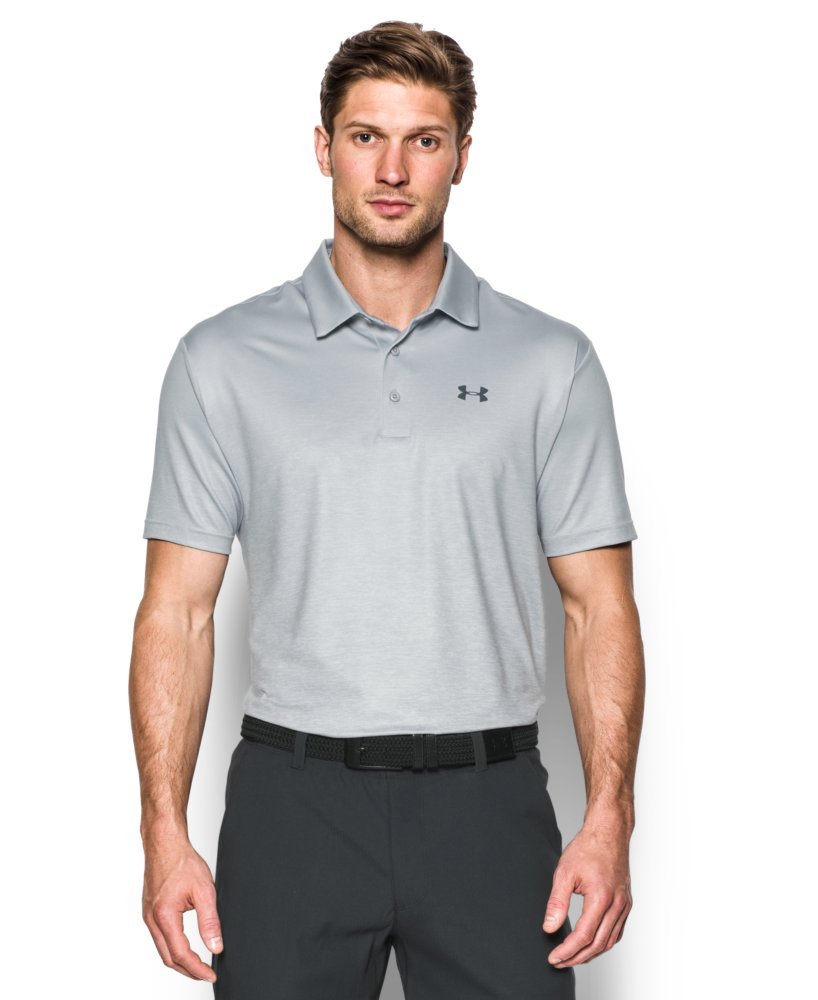Under Armour Men's Play Off Heather Polo Shirt HeatGear Top 1351131 (Red Heather 608, Medium) — view 9