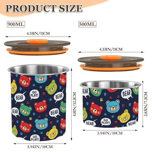 Contenedor Hermético de Café DOMIKING Acero Inoxidable 900ML miniatura 2