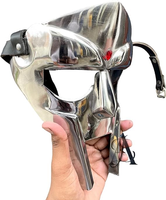 Generic Medieval/Fantasy MF Doom Mask Helmet Halloween Prop Cosplay Costume Accessory Collector For Roleplay Theater Play BY Antique House Craft