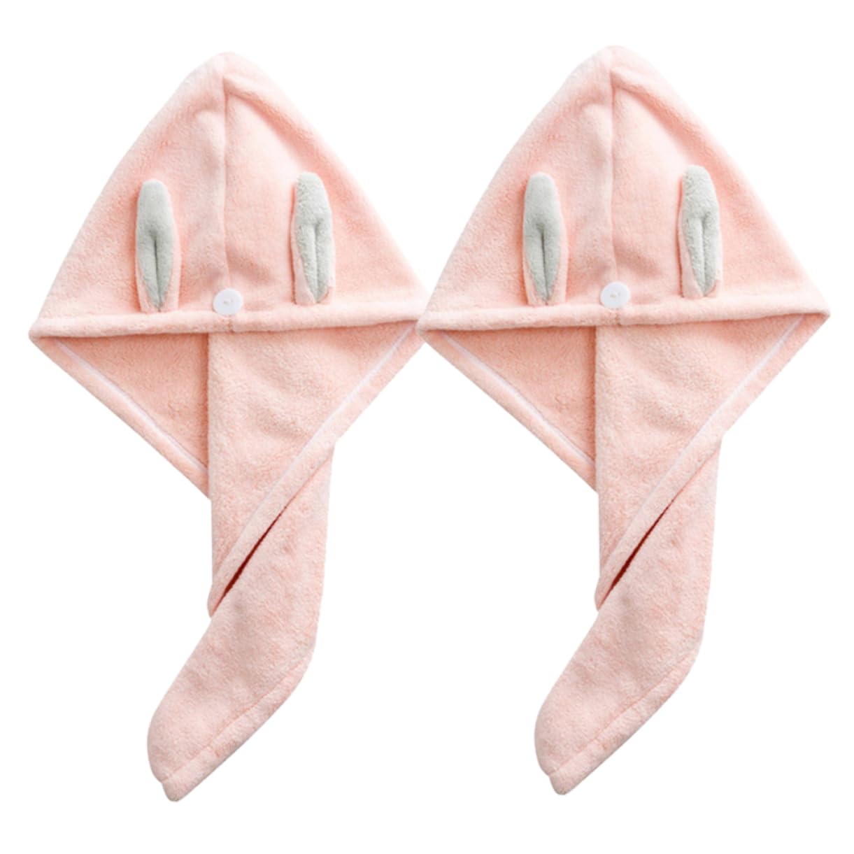VICASKY Fashionable Simple Head Towels Absorbent Hair Drying Towels for Women 2pcs