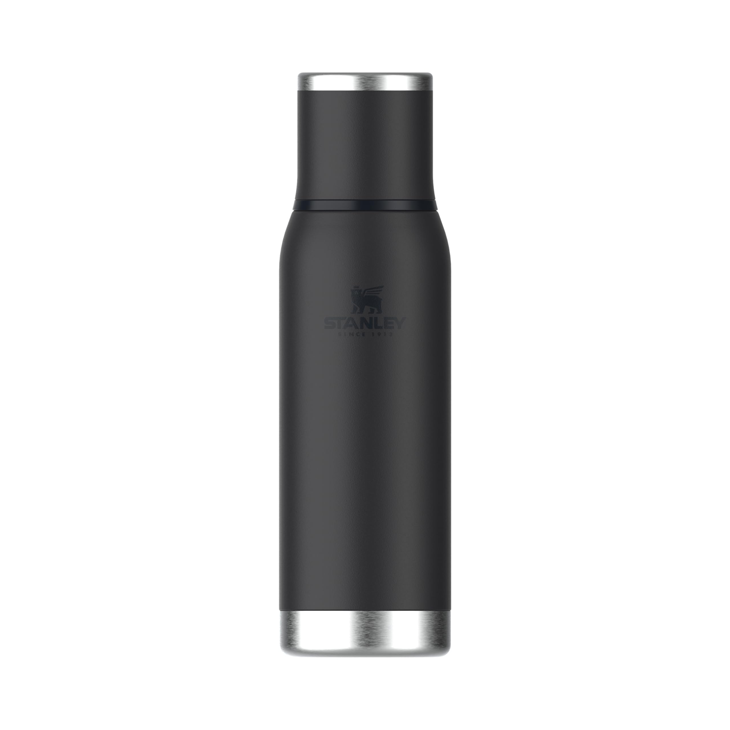 Stanley 1913 Adventure To-Go Thermosflasche 0.75L - 20 Stunden Heiß - 25 Stunden Kalt - Auslaufsicher - Isolierter Deckel - Doppelwandige Vakuumisolierung - BPA Frei - Black 2.0