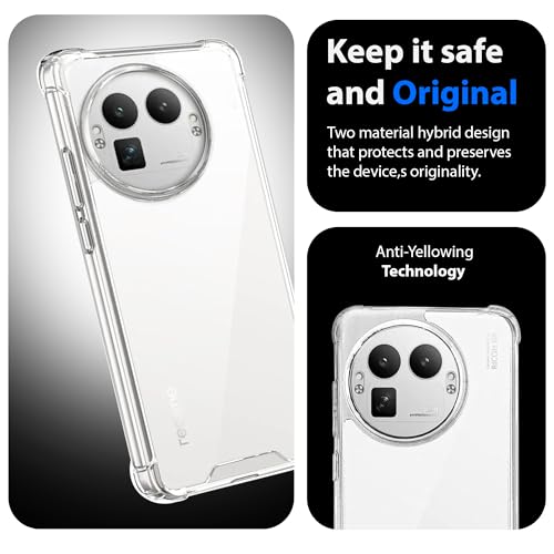 Image of KAPAVER Essential Back Cover Case Compatible with Realme GT 8 Pro (PC+TPU) (Realme GT 8 Pro - Clear)