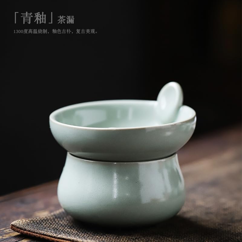 Ecqizer Ceramic Strainer Tea Strainer Kung Fu Tea Set Accessories Stainless Steel Tea Strainer Tea Strainer Tea Strainer