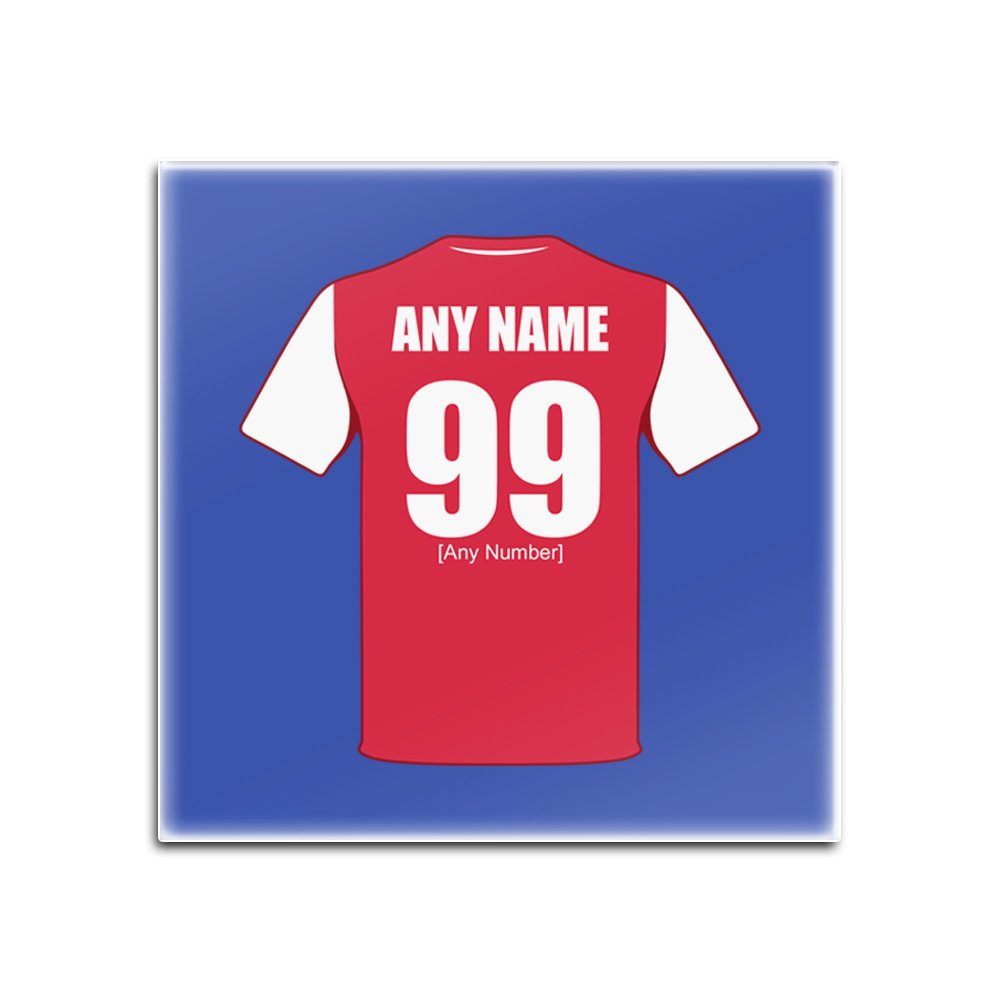 UNIGIFT Personalised Gift, Arsenal Glass Square Coasters (Football Club Design Theme, Colour Options)