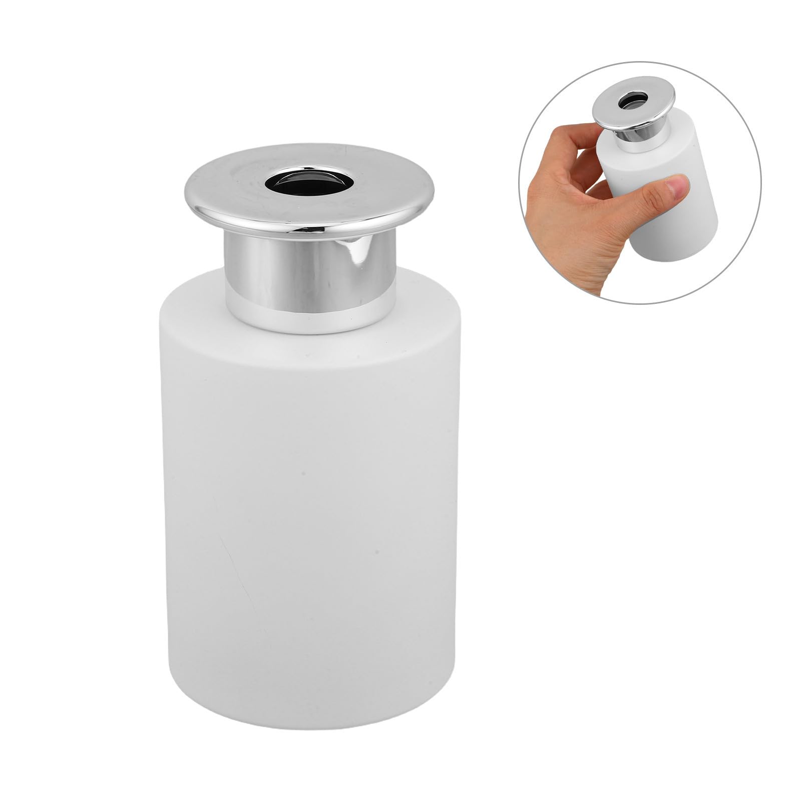 ibasenice Botellas Difusoras de Aromas Esenciales de Vidrio Blanco 120ml Tapa de Hongo, Sello Hermético y Diseño Moderno para SPA y Salas de Estar, Pack de 4 Piezas
