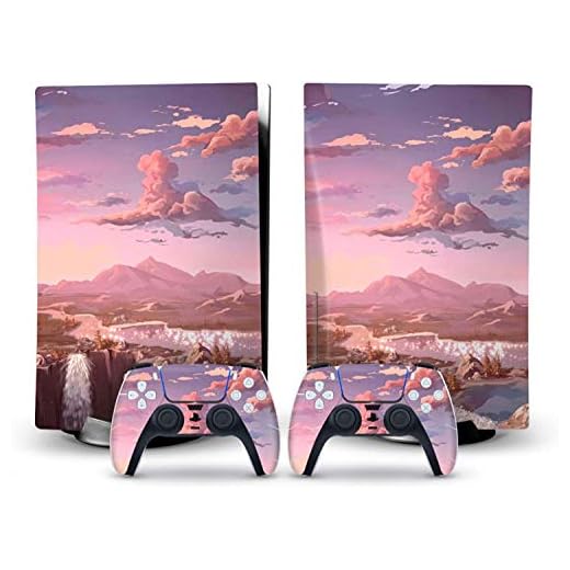 Snygg vinyldekal för PS5-tillbehör, skyddsfilm för PlayStation 5 Disk Edition för konsol och 2 kontroller (flerfärgad 15)