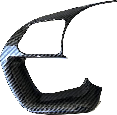 Miniatura 2 de Ruihe Funda de volante de color de fibra de carbono moldura apta para Hyundai Elantra, Santa Cruz, Tucson 2021-2025 diseño universal y accesorio
