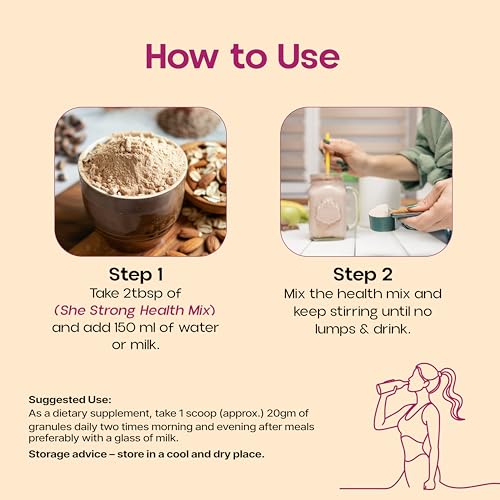 Image of 9 Tattvas She Strong Women Health Mix Powder | Herbal Nutrition Drink for Women Wellness, Energy & Immunity | Daily Supplement for Strength, Hormonal Balance & Overall Health | 400g (Pack of 1)