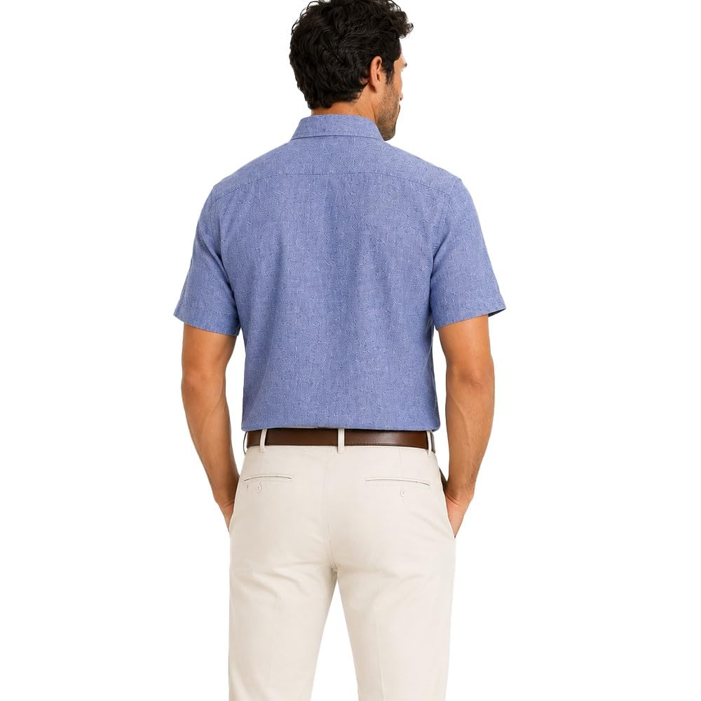 Camicia Manica Corta in Lino e Cotone, vestibilità Classica 15362-259