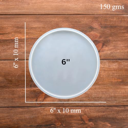 Image of R H Lifestyle Silicone Moulds Round Resin Art Mould Coaster Mould for Resin Art Epoxy Casting Mould Tray Photo Frame Mold Resin Coaster Mould Set of 4, 6 Inch