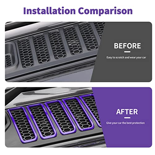 Image of Hood Vent Cover Cowl Panel Vent Cover Trim Fit for 2018-2026 Jeep Wrangler JL JLU & Gladiator JT Exterior Accessories (Purple)
