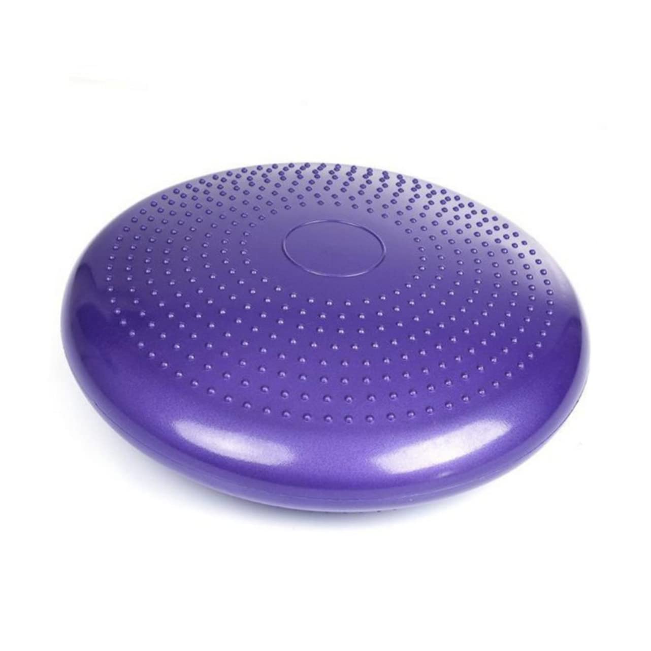 Totority Inflated Wobble Cushion for Core Stability Extra Thick Balance Disc for and Posture Improvement Ergonomic Seat for Sensory Input Purple