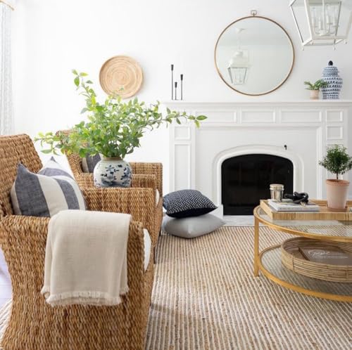 FRELISH DECOR Handwoven Wool and Jute Area Rug