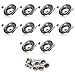B.K.Licht - Set de 10 marcos de montaje para focos GU10 y GU10 LED empotrables, giratorios y ultraplanos para interiores, protección IP23, 8,6 cm de diámetro, color níquel mate