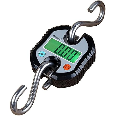 Mougerk Digital Hanging Scales Portable Heavy Duty Crane Scale 150 kg 300 lb 2 AAA Batteries(Not Included) (Black) Cover