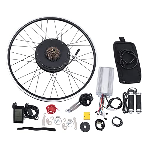 AKaSping 48V 1500W Electric Bicycle Conversion Kit for 700C Wheels - Rear Wheel Motor Kit with LCD Display Controller and Brushless Gearless Hub Motor