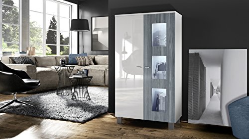 Vladon Denjo Display Cabinet White - Image 3