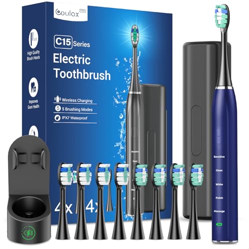 Elektrische Zahnbürste Schallzahnbürste für Erwachsene - Whitening Ultraschall Zahnbürste...