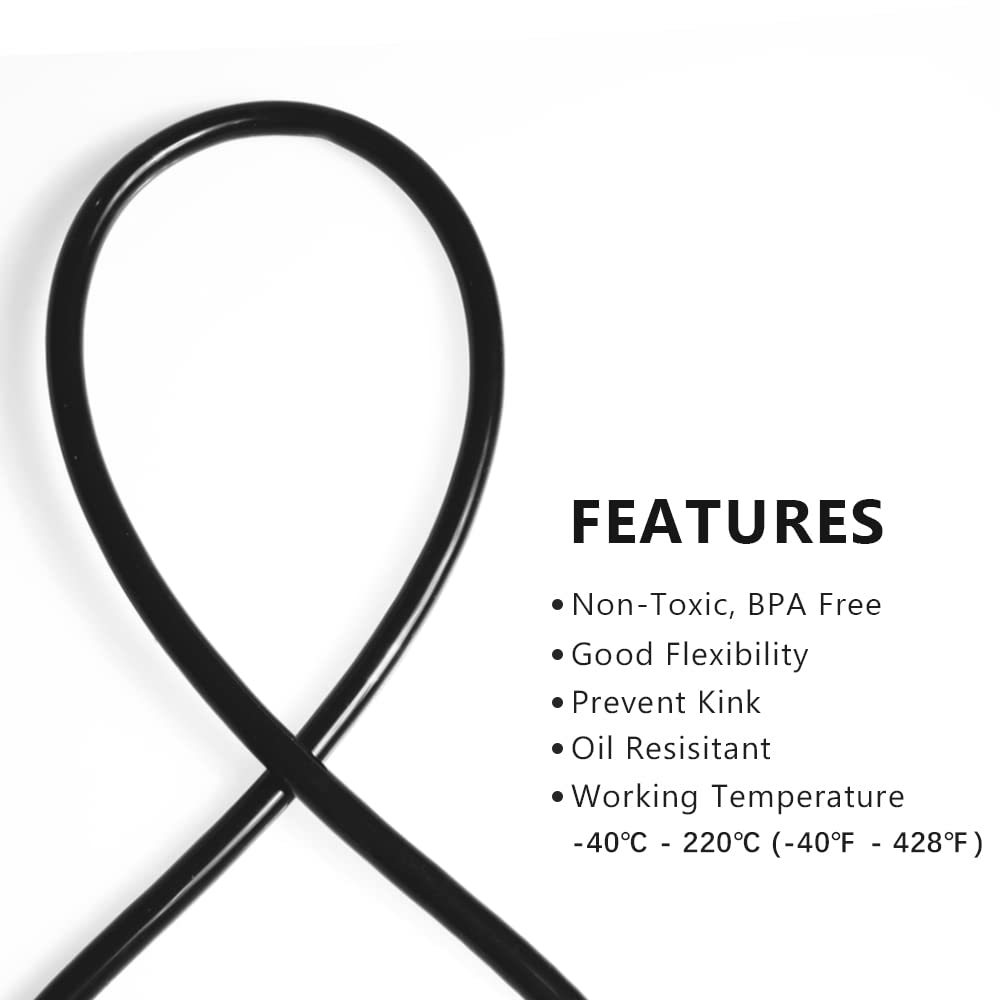 QuQuyi Tubo flessibile per vuoto in silicone nero ad alta temperatura per uso alimentare, diametro interno 16 mm x diametro esterno 7/8", tubo dell'acqua per trasferimento della pompa, lunghezza 3 m