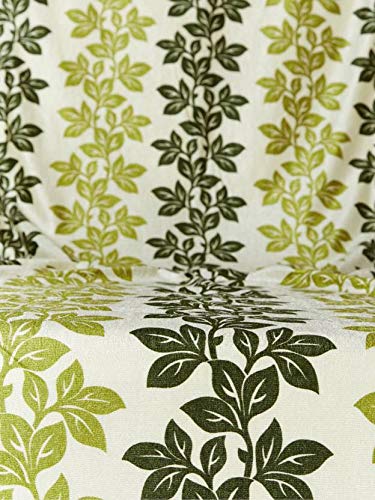 Image of Cortina Durable & Stylish Premium Floral Design 100% Polyester Curtains - Metal Grommets - Easy Fitting Over Window - Bedroom Living Room Kids Room Hall Kitchen - 9 Feet Set of 1 - Green 3