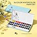 MEI LIANG 36 Color Solid Watercolor Paint Set with Watercolor Tool Kit (20 watercolor paper, 11 brushes, 1 collapsible water cup and 1 palette) for Beginners, Students & Outdoor Painting