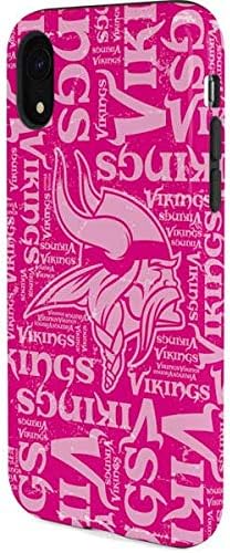 Skinit Pro Phone Case Compatible with iPhone XR - Officially Licensed NFL Minnesota Vikings - Blast Pink Design