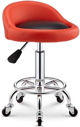 Silla alta giratoria, clásica resistente al agua con ruedas, taburete de bar, tienda de bebidas, tienda de té, tienda de manicura, taburete de