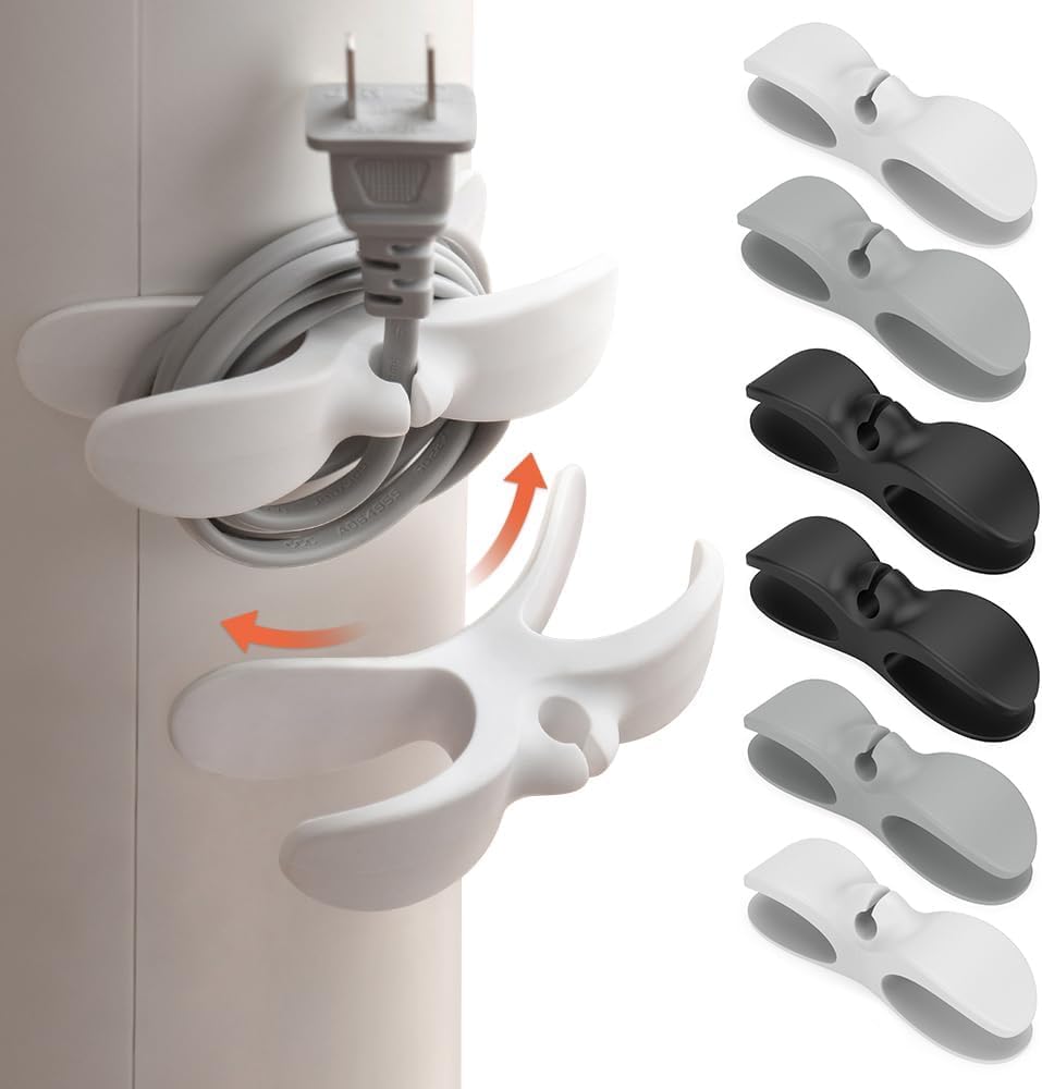 Cord Organizer for Kitchen Appliances, 6PCS Stick-on Cord Wrapper Cable Organizer, Upgraded Cord Holder Cord Winder Cord Keeper, Kitchen Cord Organizer for Air Fryer, Coffee Maker, Blender