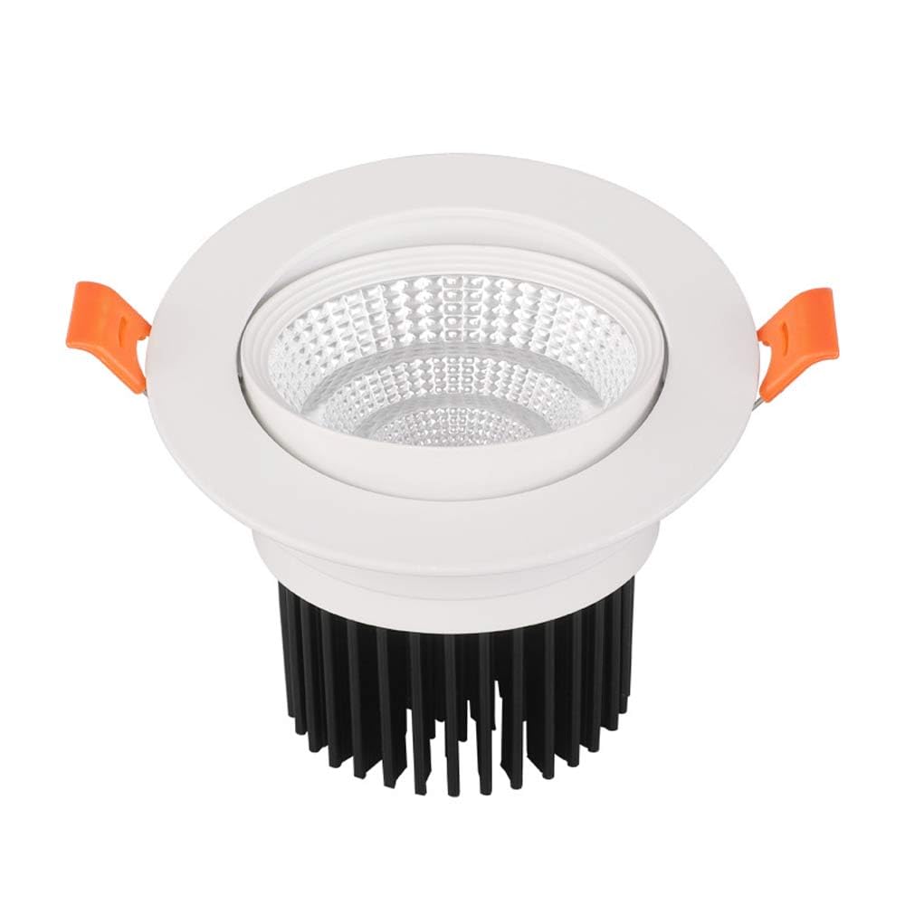 USMJQVZ LED Recessed Light Downlight Round Baffle Trim White Eyeball Light Rotate LED Recessed Light 3W,7W,12W,15W Aluminum LED Recessed Lighting Kits, For Indoor