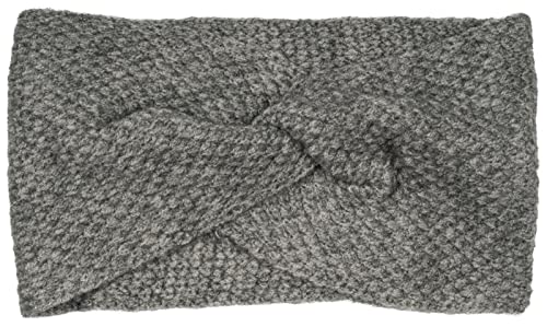 styleBREAKER Damen Strick Stirnband mit Waffelpatent Strickmuster und Twist Knoten, warmes Winter Haarband, Headband 04026060, Farbe:Grau