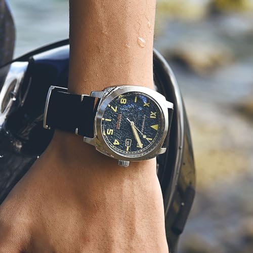 Image of Spinnaker Men's 42mm Hull California Automatic Watch with Leather Strap SP-5071