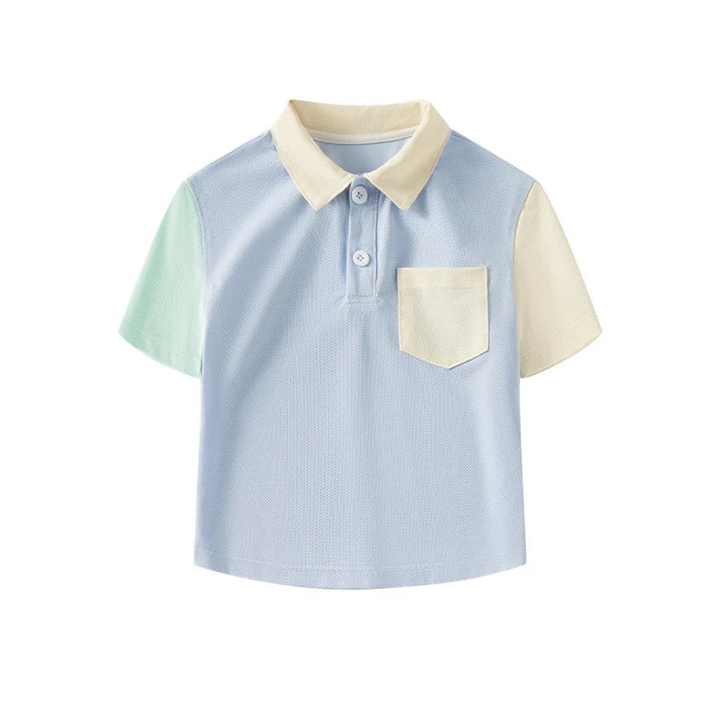 CYBHSM - Polo de manga corta para niños, transpirable, de secado rápido, elastano, 2-7 años