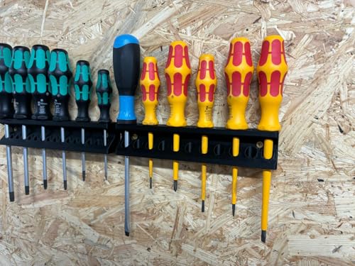 C3E 2x Schraubendreher Wandhalterung Schraubenzieher Werkzeug Halter Wandmontage Werkzeugwand