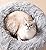 Cozywind Donut Cat Dog Calming Bed - Fluffy Cuddler Plush Round Pet Sleeping Bed Kitten Puppy Nest Cushion Mat Washable Small 50cm