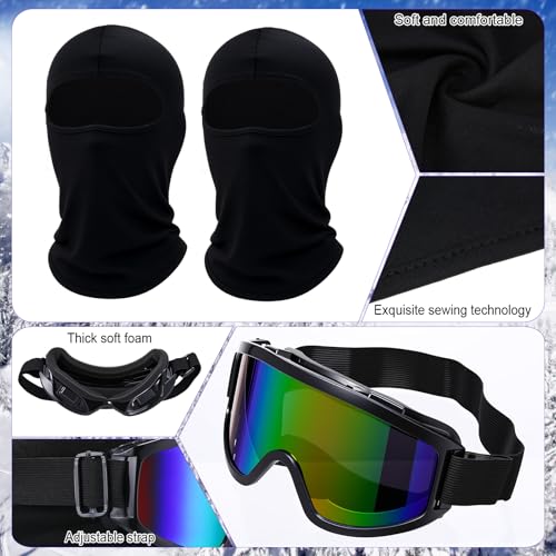 Image of Chicingyou 2 Pack Dirt Bike Goggles with 2 Balaclava Masks, Atv Motocross Motorcycle Goggles, UV Protection for Men Women