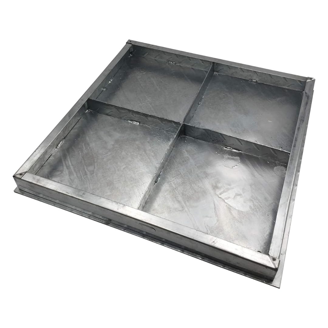 EINSIDE Chiusino zincato rinforzato, Coperchio in lamiera zincata, 55 x 55 cm