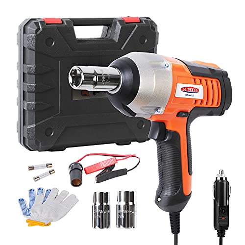 Electric Impact Wrench 12V Impact Wrench, 1/2â€ Car Impact Wrench Corded Power Impact Wrench Kit with Sockets and Carry Case Dobetter-DBIW12