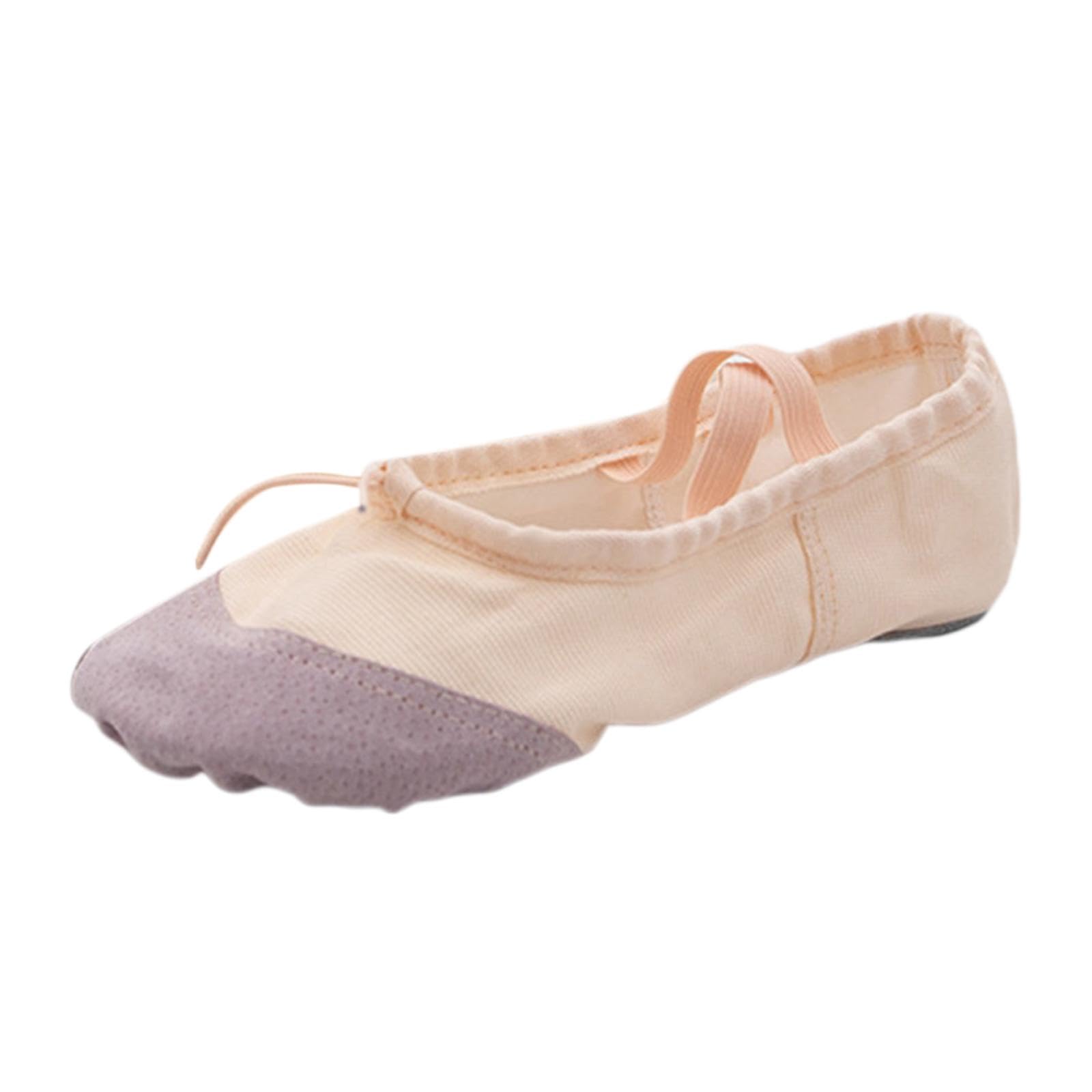 nivaa Women Ballet Shoes Low Heel Closed Toe Canvas Soft Sole Adults Dancing Shoes 35-picture-22