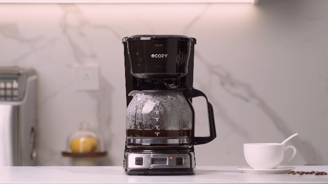 Coffeemaker ブラック・シルバー 約12カップ Amazon.com: ecozy 12-Cup Drip Coffee Maker with Electric Coffee
