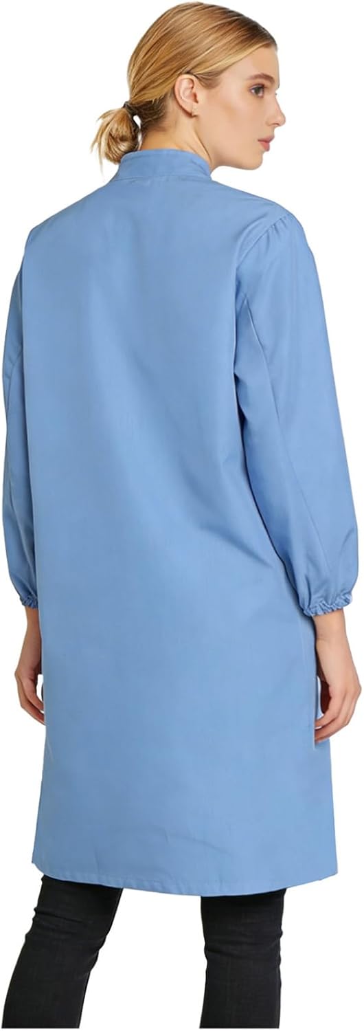 Lab Coat for Men Women Mid Length Workwear Shirts Washable Work Jacket Mechanic T-shirts Tops Medical